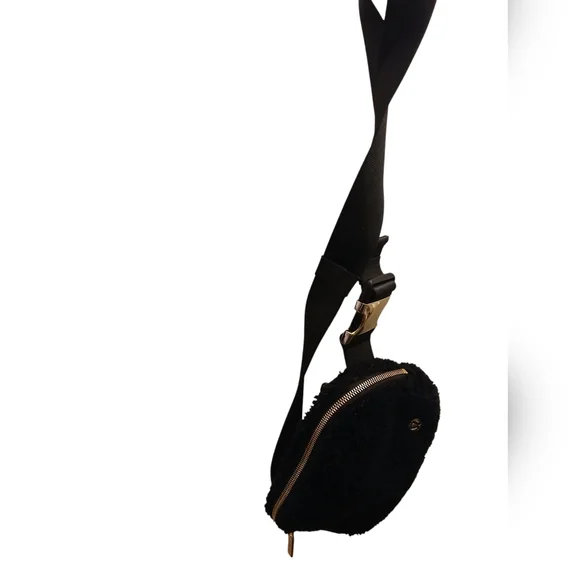 Lululemon Black Fleece Gold Festival Concert Crossbody Fanny Pack Bag Purse GUC - Picture 4 of 14